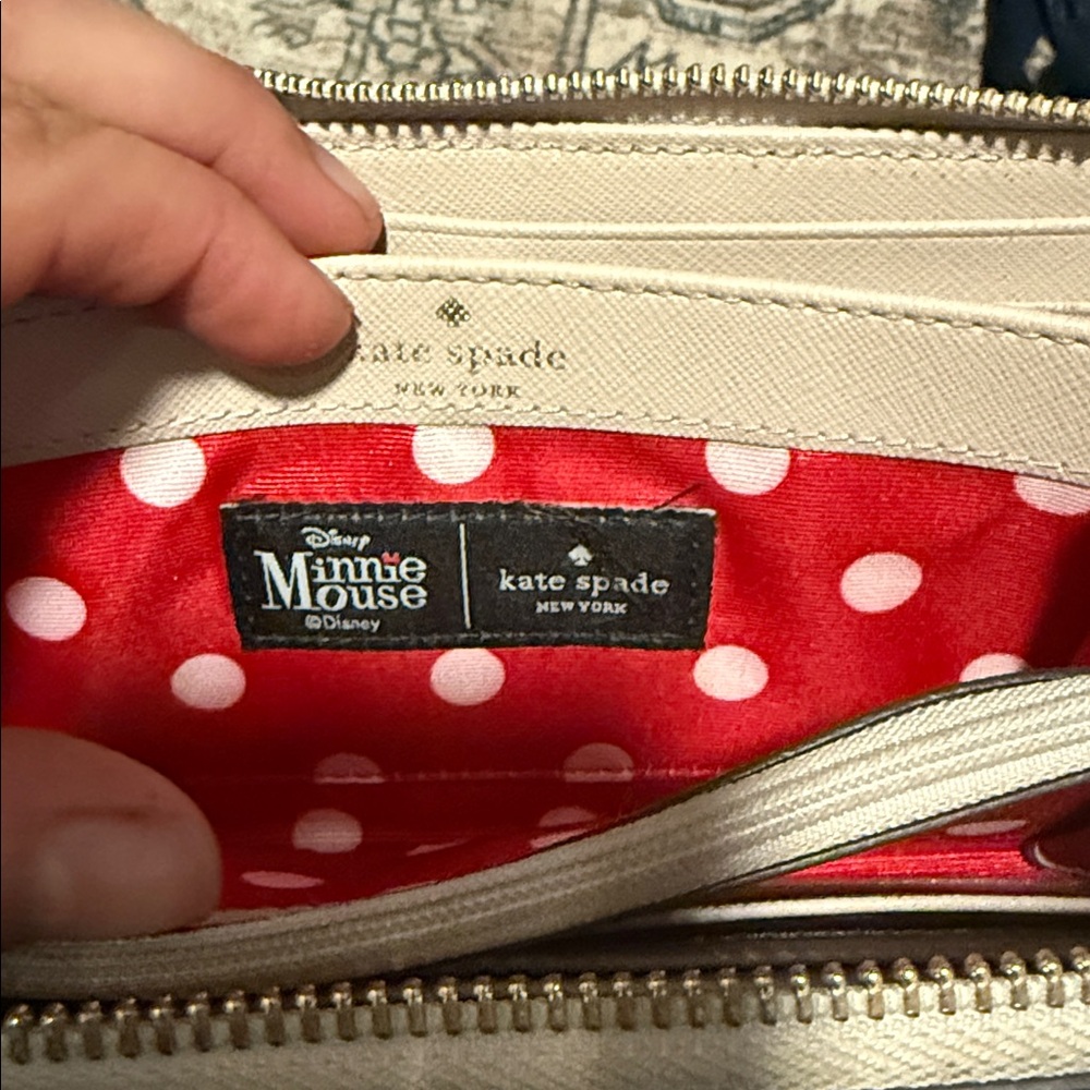 Kate Spade Beige Wallet with Minnie Mouse Motif - Picture 3 of 4
